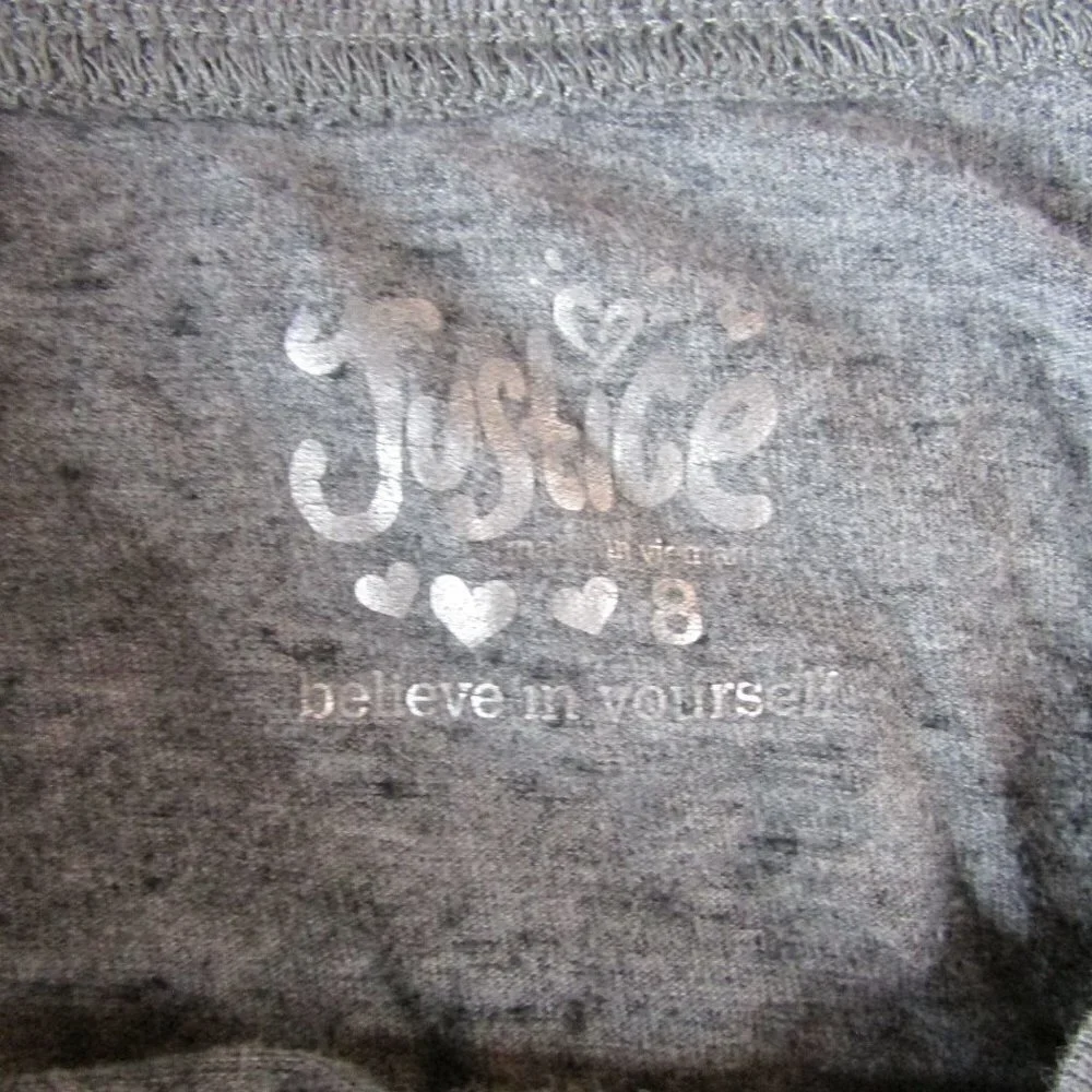 Justice Girl's Size 8 Graphic Workout Top 